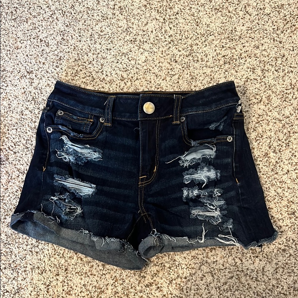 Distressed Denim Shorts